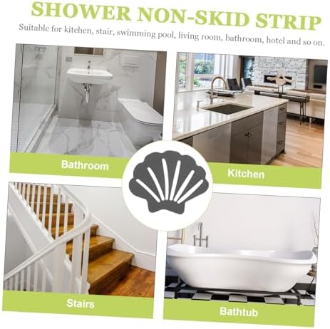 LIFKOME 30pcs Shell Shape Non-Slip Bathroom Stickers