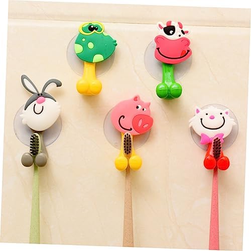 2pcs Animal Toothbrush Holder Suction Cup Mount for Bathroom