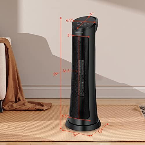PETSITE Space Heater with Remote Control and 24H Timer
