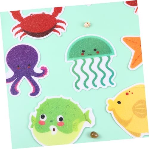 PRETYZOOM Cartoon Sea Creature Bathtub Stickers