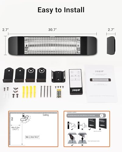 Pasapair Smart Electric Patio Heater with APP Control 1