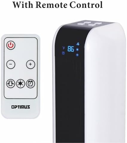 Optimus H-7319 17 Inch Oscillating Tower Heater with Remote