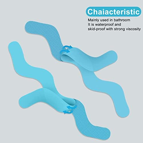 Ding Xi Bathroom Tub Anti-Slip Stickers 24 Pack Blue