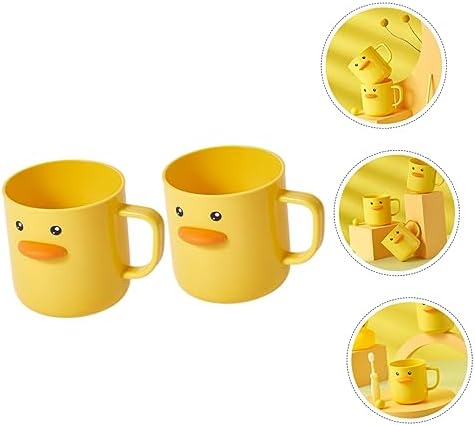 Garneck 2pcs Cute Toothbrush Cups for Kids