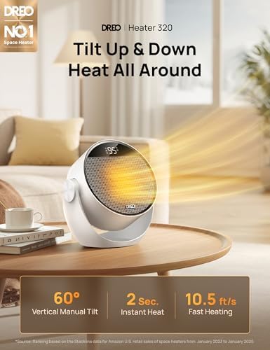 Dreo 1500W Electric Space Heater with Thermostat and Remote Control