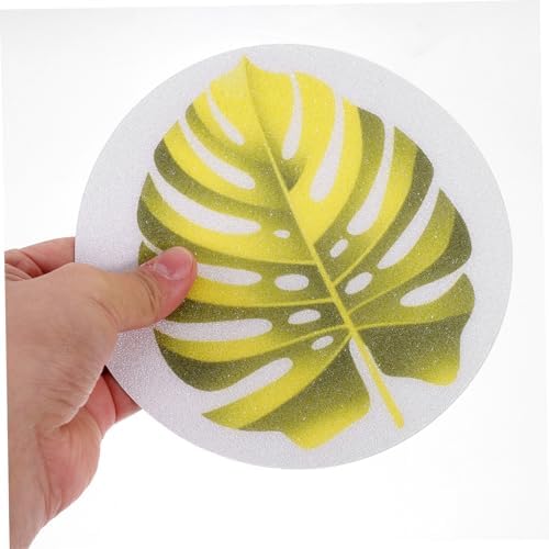 Labrimp 1 Set Leaf Shaped Bathtub Non-Slip Stickers