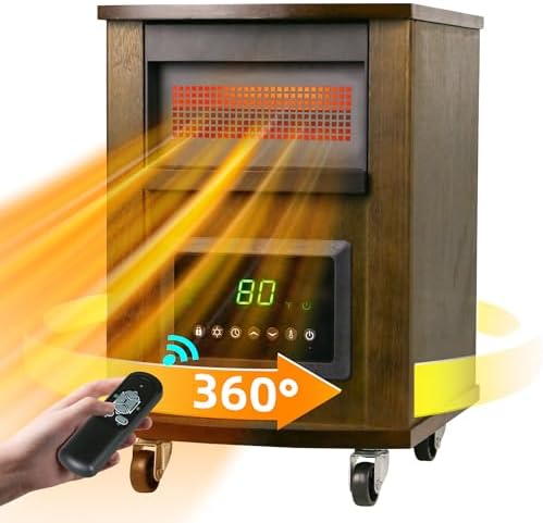 RealSmart 1500W Quartz Infrared Heater with Remote Control and 3 Modes 1