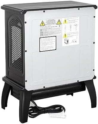 Electric Fireplace Infrared Heater With Remote 18 Black