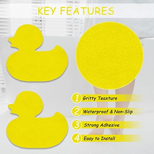 SX Cartoon Duck Tub Stickers - 12PCS Non-Slip Waterproof Floor Mats