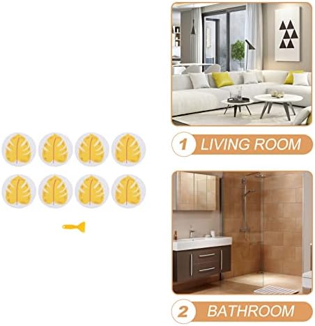 Zerodeko Anti Slip Bathtub Stickers 1 Set Leaf Shape