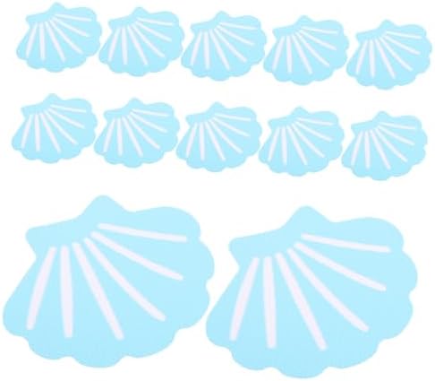 Ciieeo 12pcs Shell Design Non-Slip Bath Stickers
