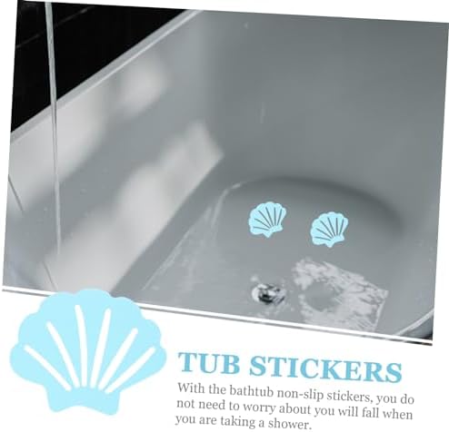 Luxshiny 30pcs Shell Shaped Non-Slip Bath Stickers 1
