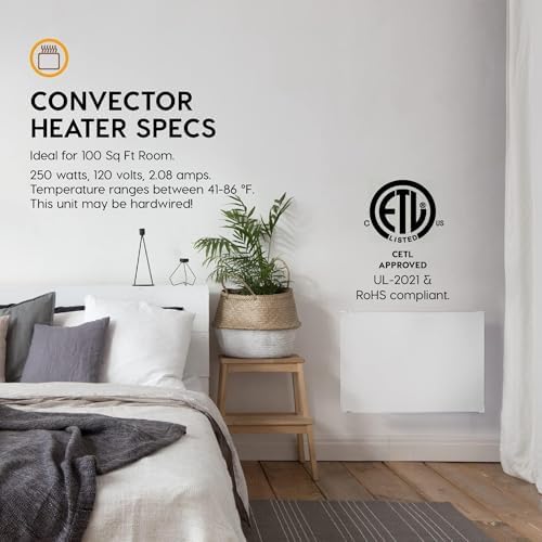 EconoHome Wall Mount Space Heater Panel with Heat Guard