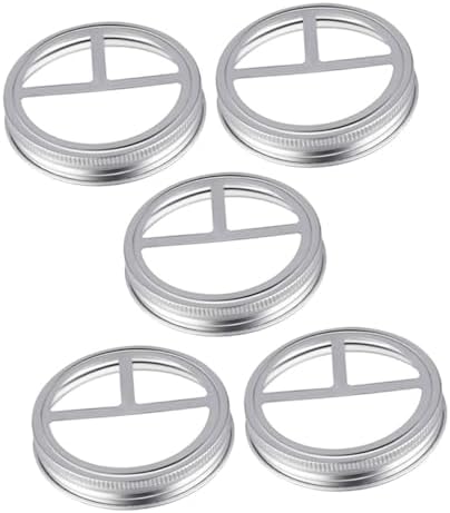 5 Pcs Metal Jar Lid for Toothbrush and Toothpaste Storage