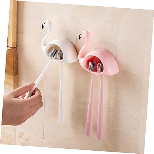 ABOOFAN 2Pcs Cartoon Suction Cup Toothbrush Holder