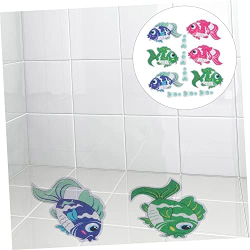 Ciieeo 6 Pack Fish Design Anti-Slip Stickers for Bathtub and Shower