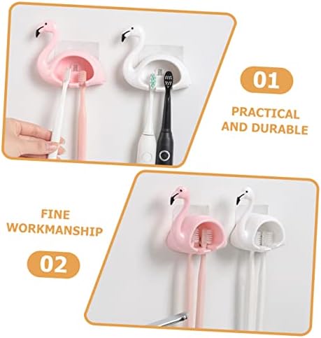 2Pcs Wall Mounted Electric Toothbrush Holder