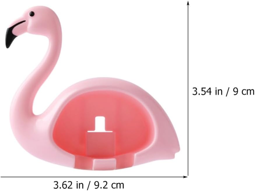 LIFKOME Flamingo Wall Mounted Toothbrush Holder 2pcs