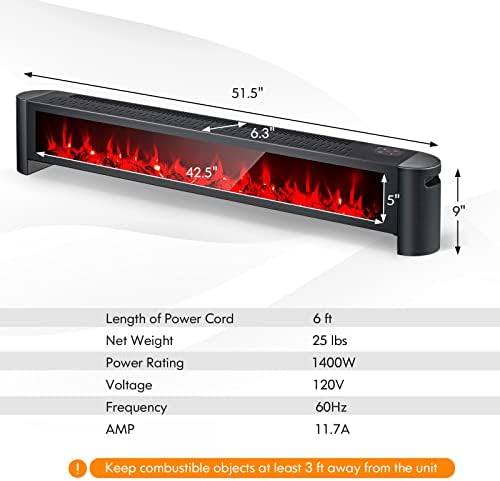 Tangkula 1400W Electric Baseboard Heater with Remote