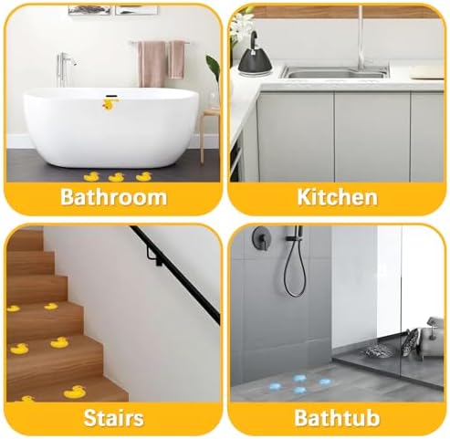 Orizizhic 32 Pcs Non-Slip Bathtub Stickers Kit