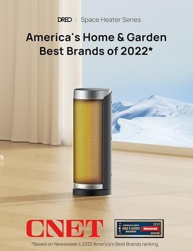 Dreo Silver Heater 1500W PTC Ceramic with Remote and Timer