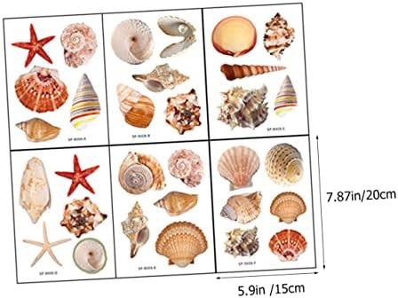 Cabilock 6-Sheet Anti-Slip Seashell Bathtub Decals