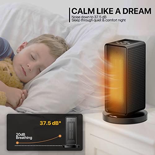 MoNiBloom Mollie Electric Space Heater - 90 Oscillation 3 Modes 12H Timer