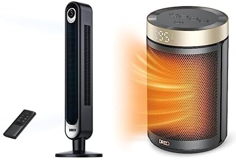 Dreo Smart Tower Fan WiFi Voice Control 1500W PTC Ceramic Heater