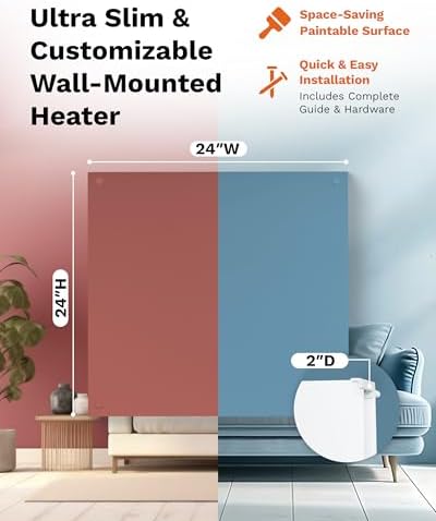 Amaze Heaters Dual Smart 400W Energy Efficient Wall Mount Space Heater