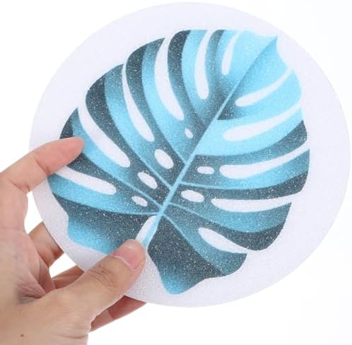 Ciieeo Non-Slip Bathtub Stickers with Green Leaf Design