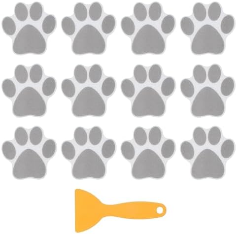 PATIKIL 12 Pcs Non-Slip Bathtub Stickers with Scraper