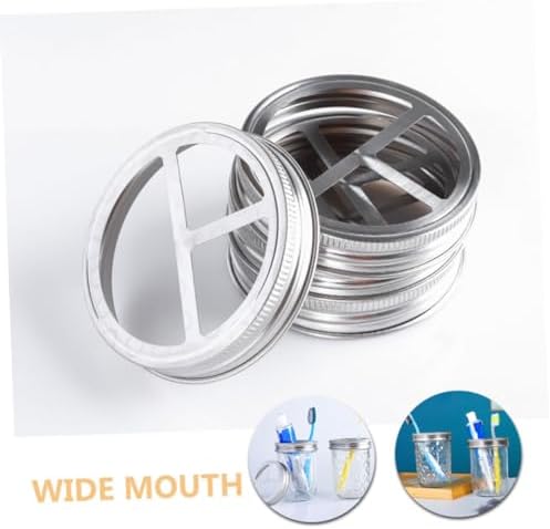 IMIKEYA 5 Pcs Stainless Steel Toothbrush Holder Lid