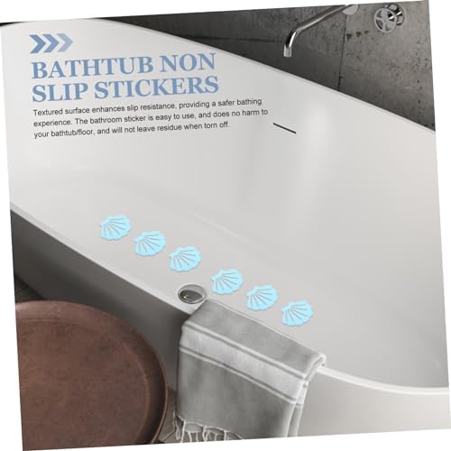 Ciieeo 12pcs Shell Design Non-Slip Bath Stickers
