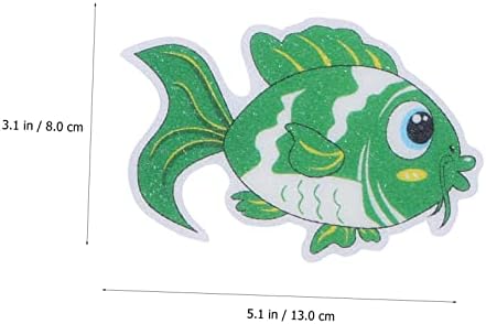 Ciieeo 6 Pack Fish Design Anti-Slip Stickers for Bathtub and Shower