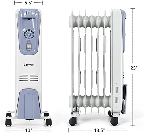 ARLIME 1500W Oil Filled Radiator Heater with 3 Heat Settings