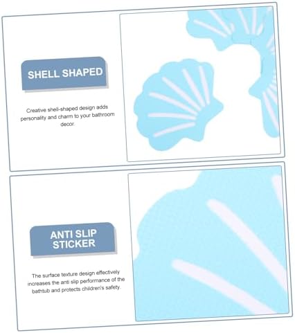 Ciieeo 12pcs Shell Design Non-Slip Bath Stickers