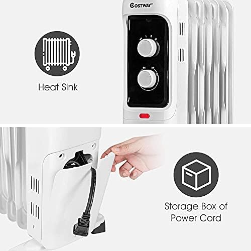 Fantask Oil Filled Radiator Heater with 3 Modes and Safety Features