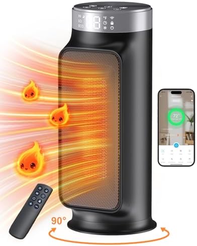 Warmmama Smart Wifi Space Heater with Remote and Eco Mode