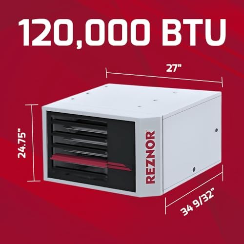 Reznor 120000 BTU Propane Garage Heater with Z-Vent Kit