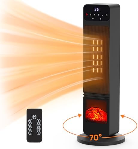OLIXIS 1500W PTC Ceramic Space Heater with Remote Control and Safety Features