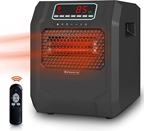 VOLTORB Portable Electric Space Heater with Remote Control and Fan Mode