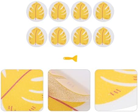 Zerodeko Anti Slip Bathtub Stickers 1 Set Leaf Shape