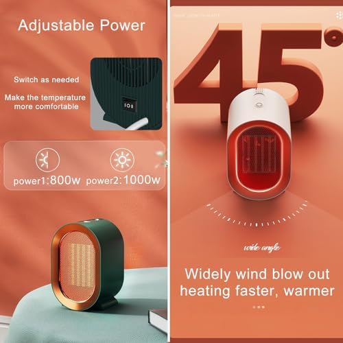 1200W Electric Space Heater with Fan for Bedroom Office Use