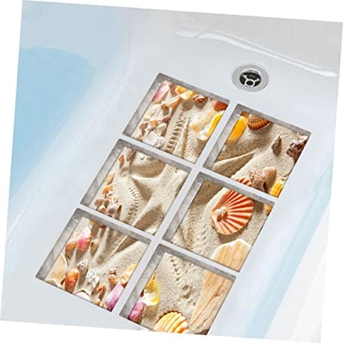 Veemoon 6pcs Beach Pattern Non-Slip Bath Treads