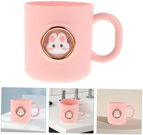 PartyKindom Cute Cartoon Animal Toothbrush Holder Cup with Handle
