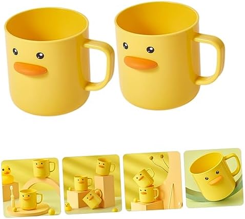Hemobllo 2pcs Cartoon Toothbrush Cups