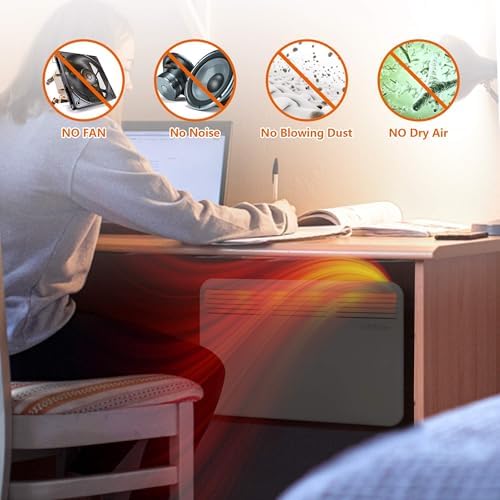 1000W Quiet Convection Heater Under Desk
