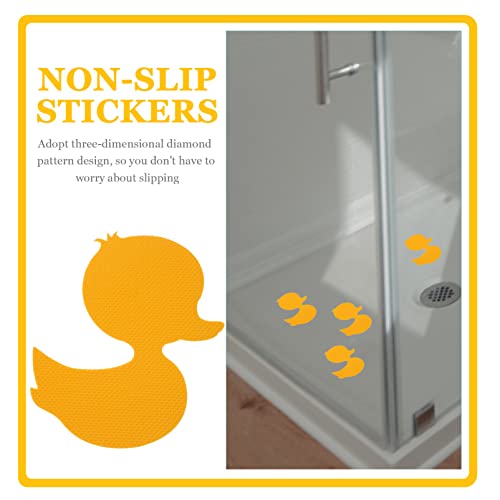 Toddmomy 12Pcs Non Slip Bathtub Stickers with Cute Yellow Designs