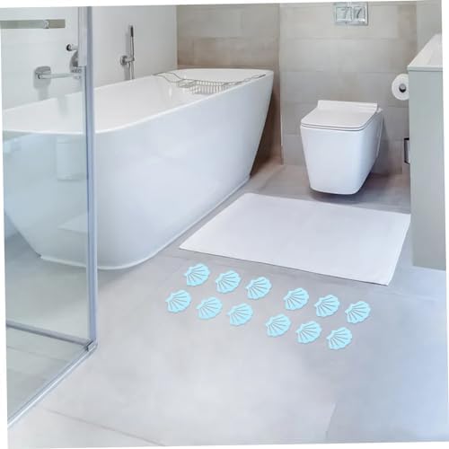 12Pcs Shell Shaped Non-Slip Bath Stickers for Bathtub and Shower 1