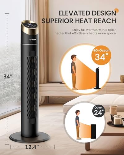 G-Ocean 34 Space Heater with Remote and 12H Timer